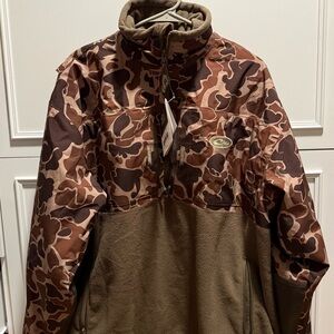 NWT DRAKE LARGE Old School Camo 1/4 zip
